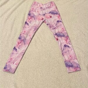 Athletic Works | 10-12 | Pink and Purple Marble Leggings | EUC